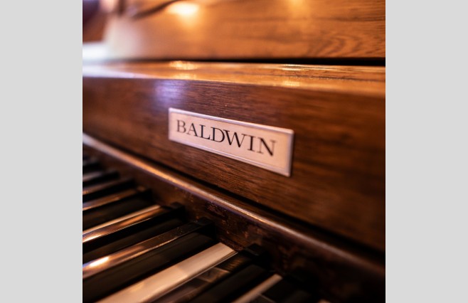 Used Baldwin Satin Mahogany Acrosonic Upright Piano - All Inclusive Premium Package (SN:969189) - Image 6